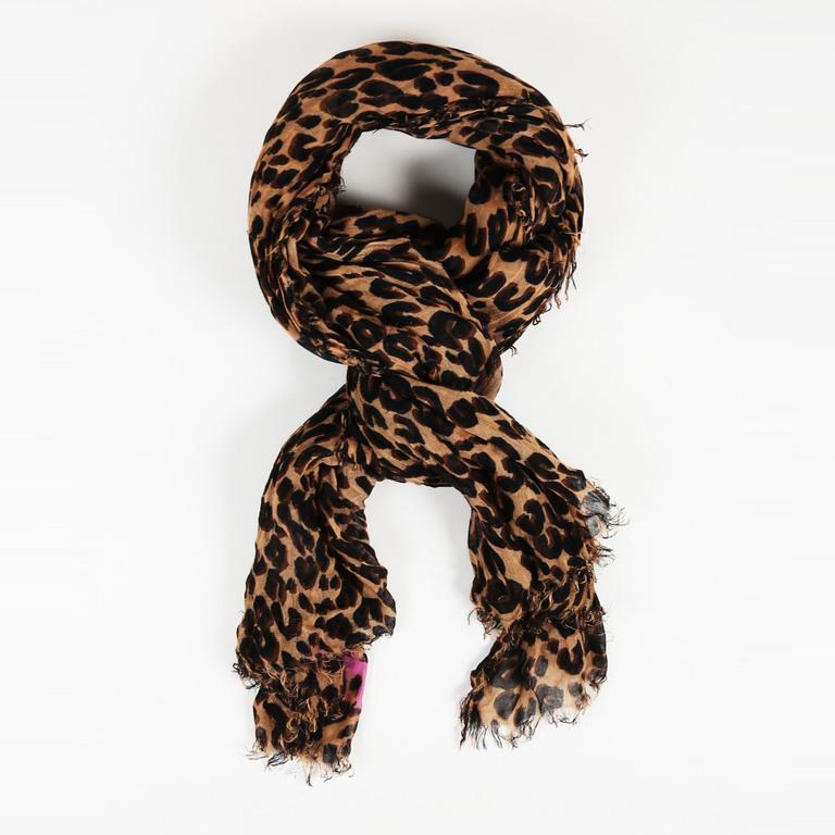 Louis Vuitton Animal Print &quot;graffiti&quot; Scarf in Brown - Lyst