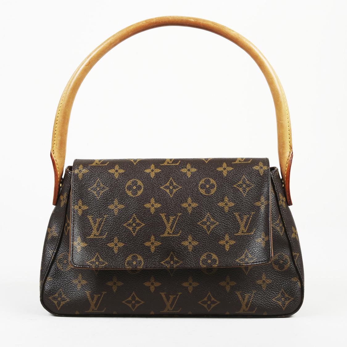 Lyst - Louis Vuitton Monogram Coated Canvas &quot;looping&quot; Mini Shoulder Bag in Brown