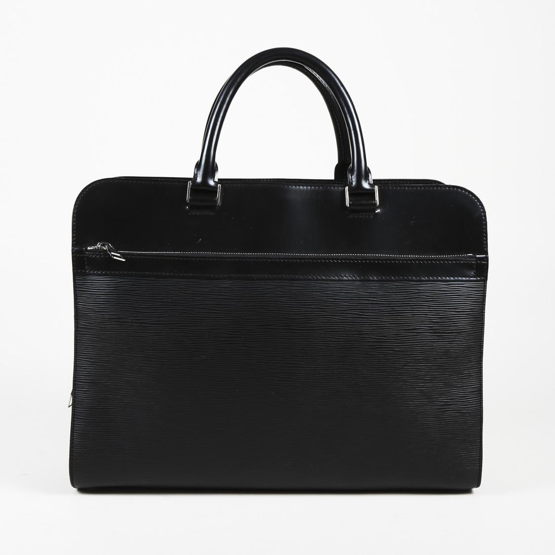 Lyst - Louis Vuitton Epi Leather &quot;bassano Mm&quot; Briefcase in Black for Men