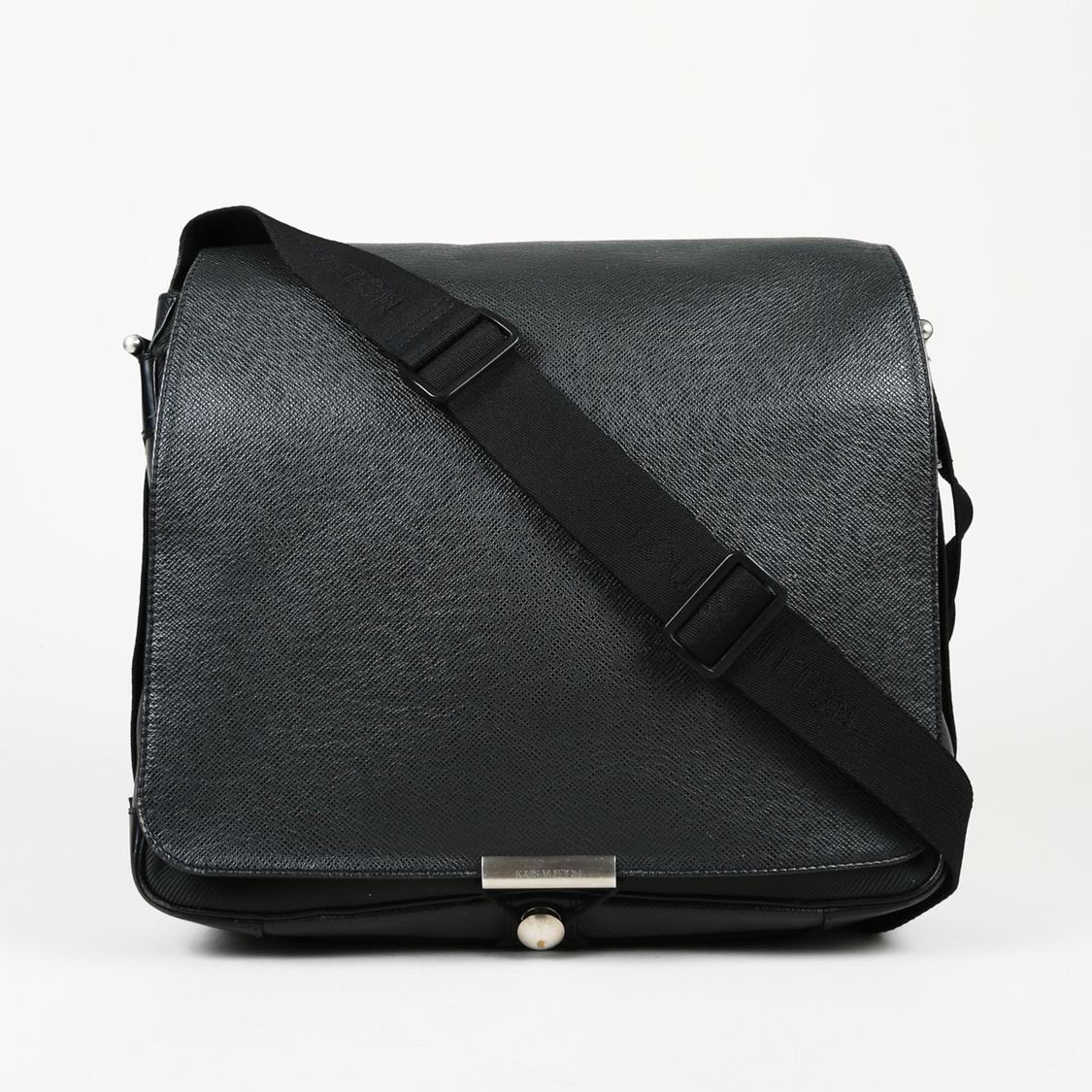 Lyst - Louis Vuitton Canvas Taiga Leather &quot;viktor&quot; Messenger Bag Men&#39;s in Black for Men