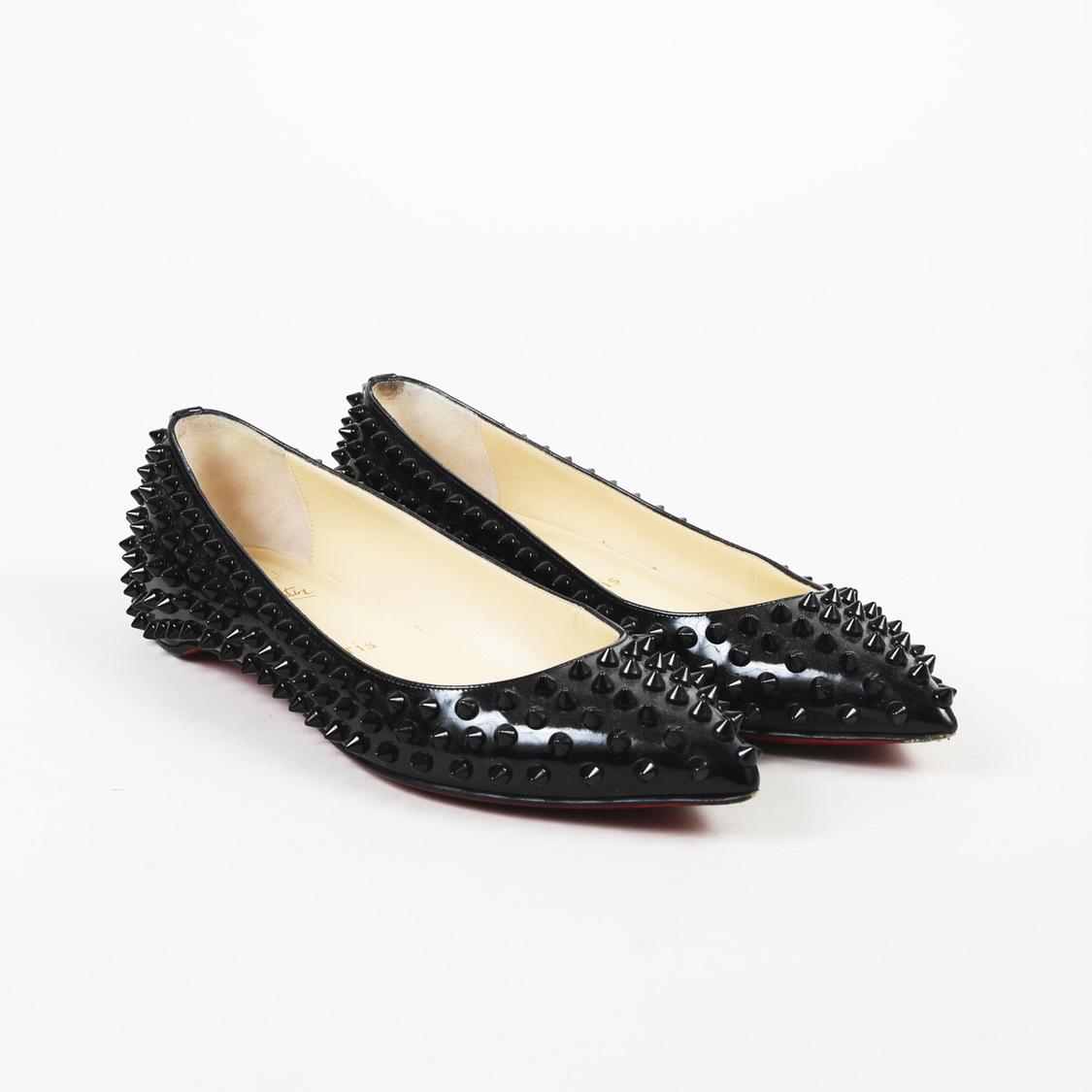 louboutin flats with spikes