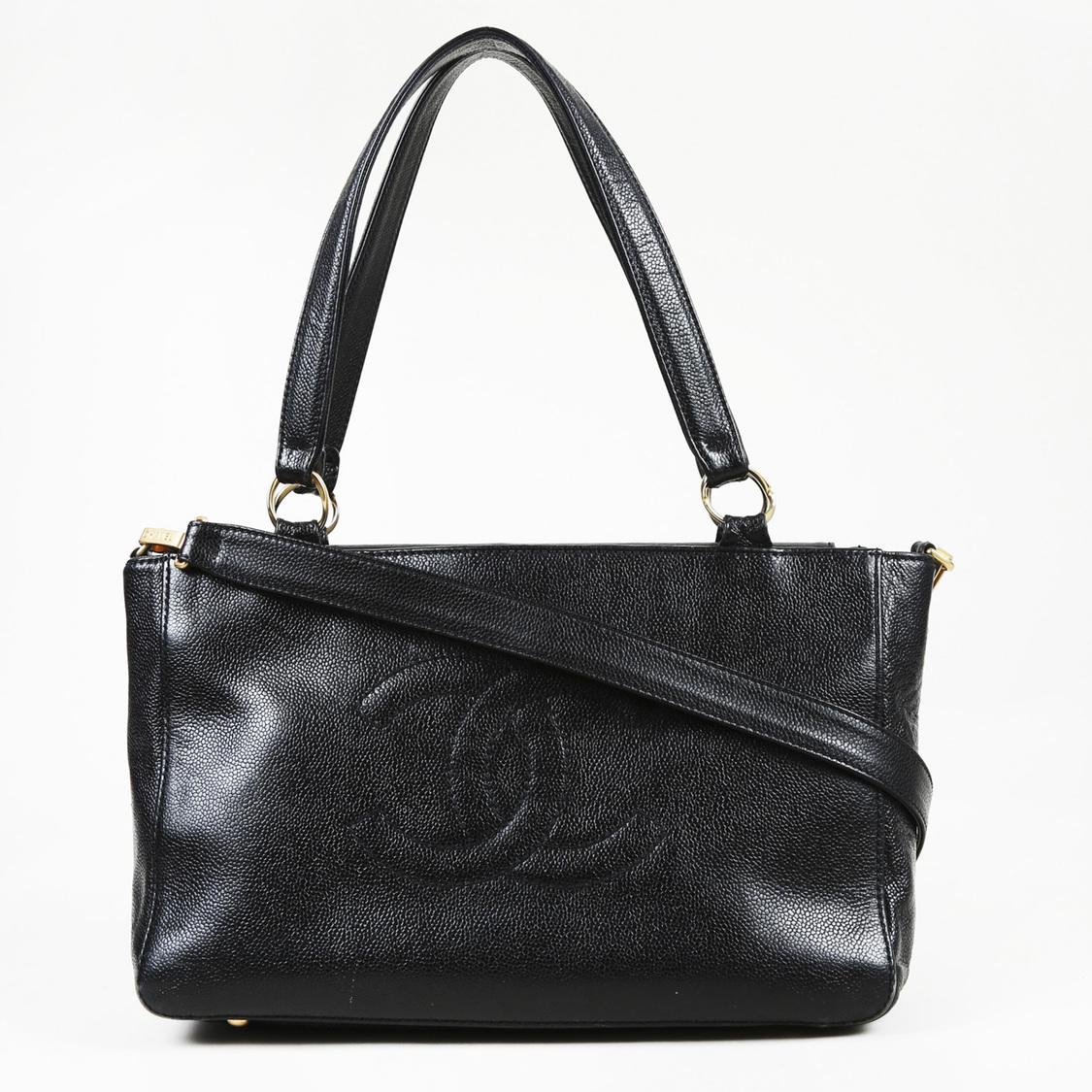 Lyst Chanel Timeless Caviar Leather Satchel Bag In Black Chanel