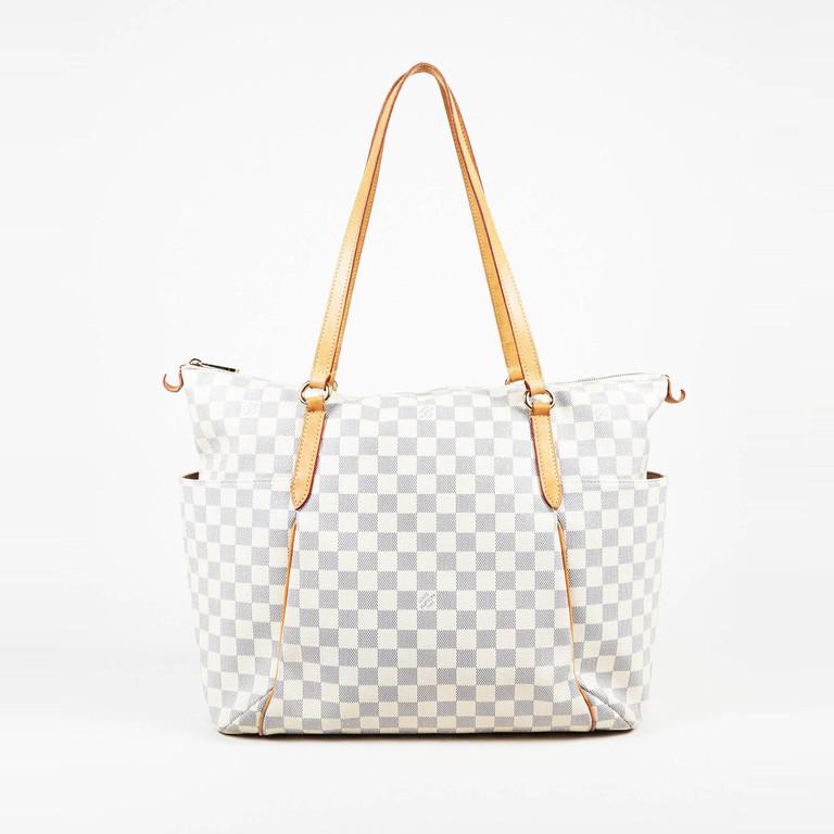 Lyst - Louis Vuitton Totally Gm Damier Azur Coated Canvas Tote in White