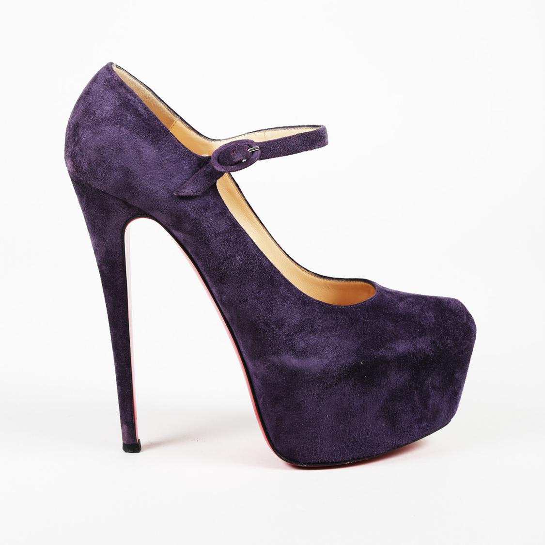 Lyst - Christian Louboutin Lady Daf 160 Suede Platform Pumps in Purple