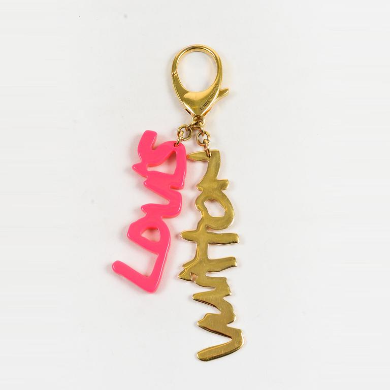 Lyst - Louis Vuitton X Stephen Sprouse Neon Pink & Gold Tone Resin Graffiti Bag Charm in Pink