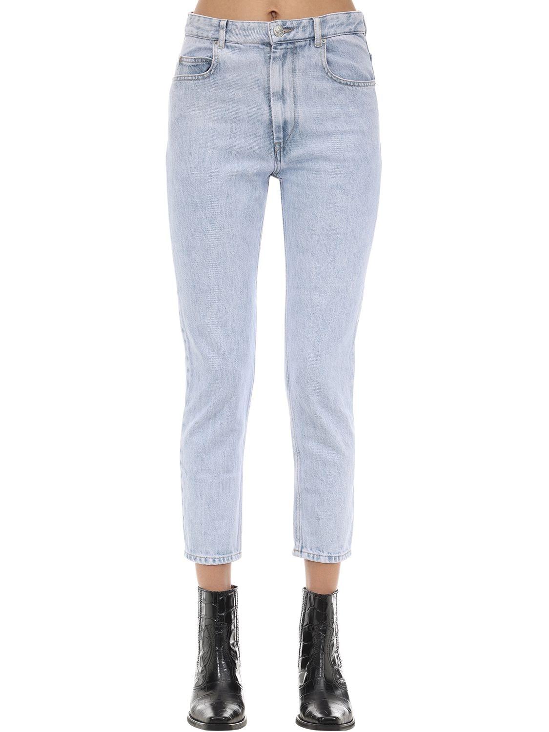 Étoile Isabel Marant Neaj Straight Leg Cotton Denim Jeans in Blue - Lyst