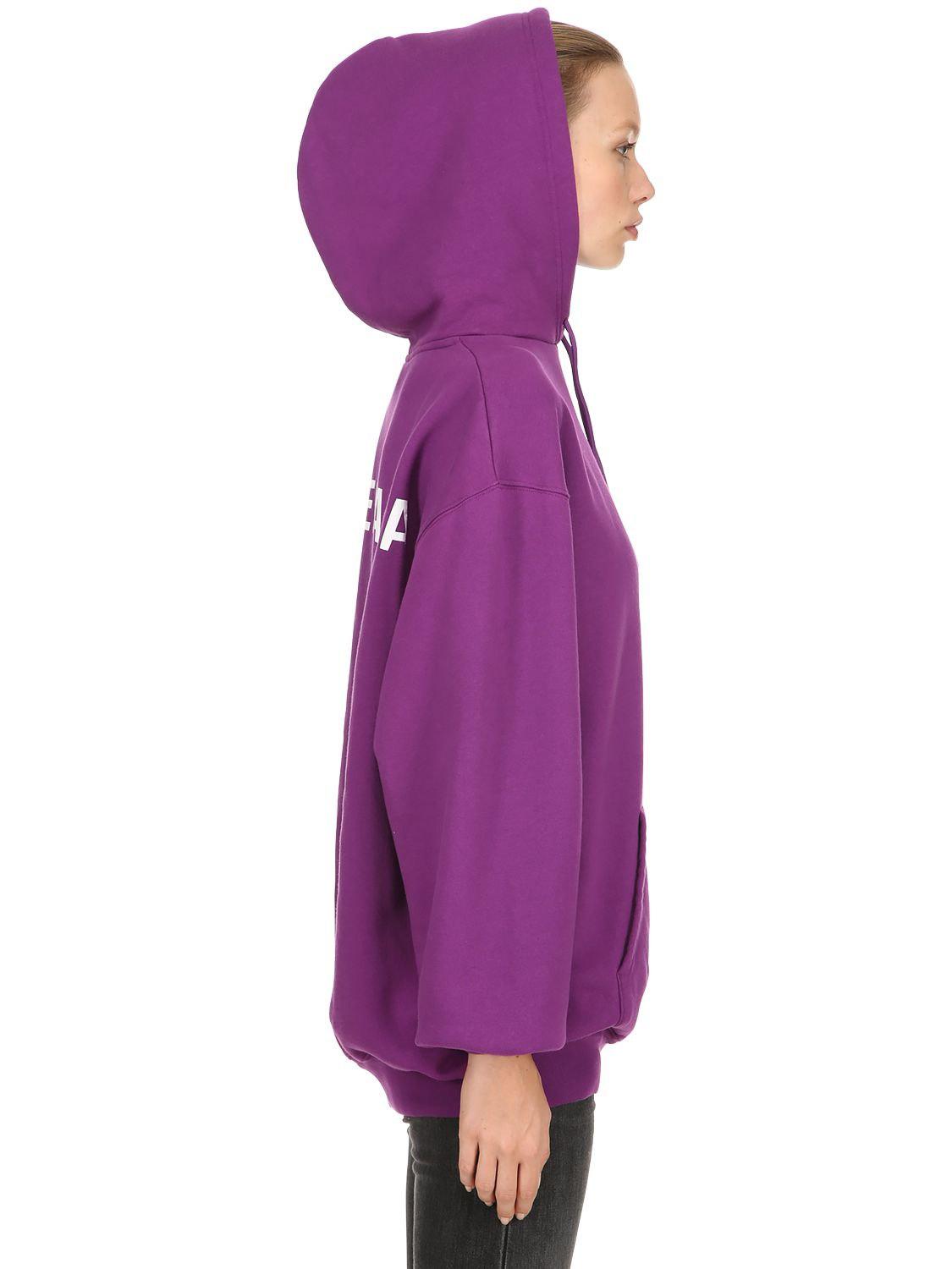 balenciaga hoodie womens purple