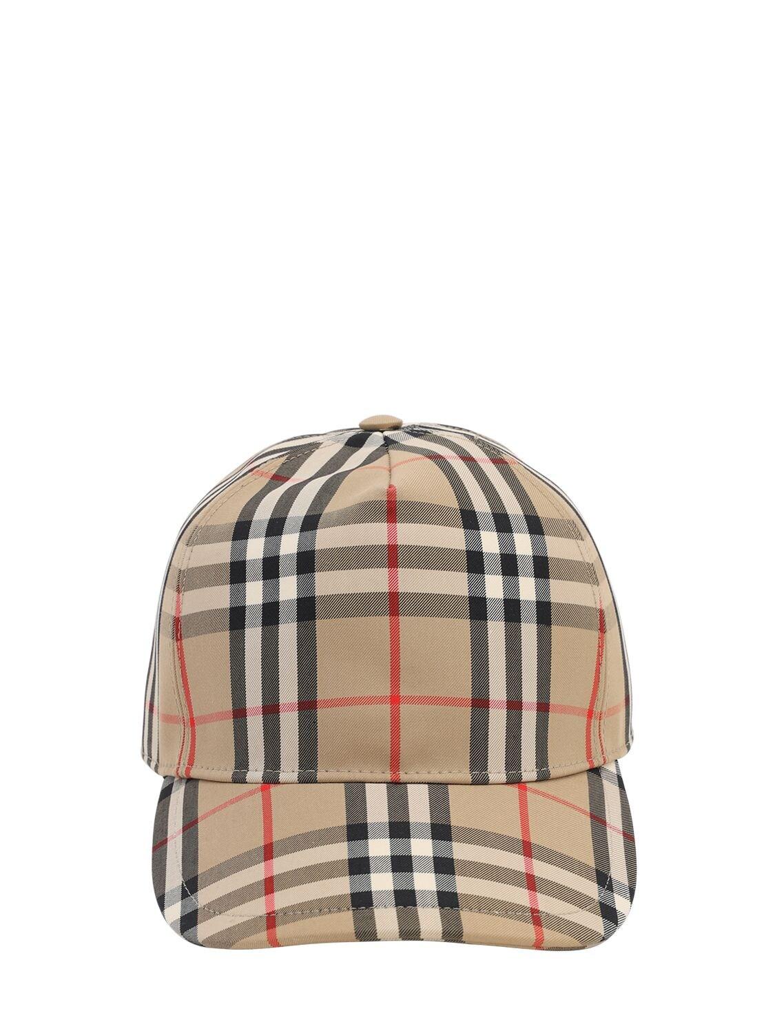 Burberry Vintage Check Cotton Blend Baseball Hat - Lyst