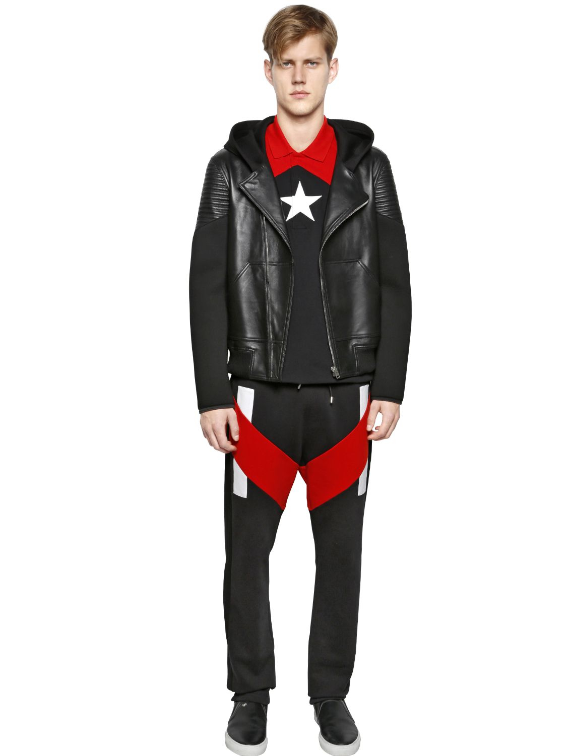 Big Tall Leather Jackets Best Jacket 2017 Givenchy Cotton Jogging Pants With Inserts In Black For Men Lyst Mens Brando Jacket X27 S Quilted Leather Big Tall Ioffer