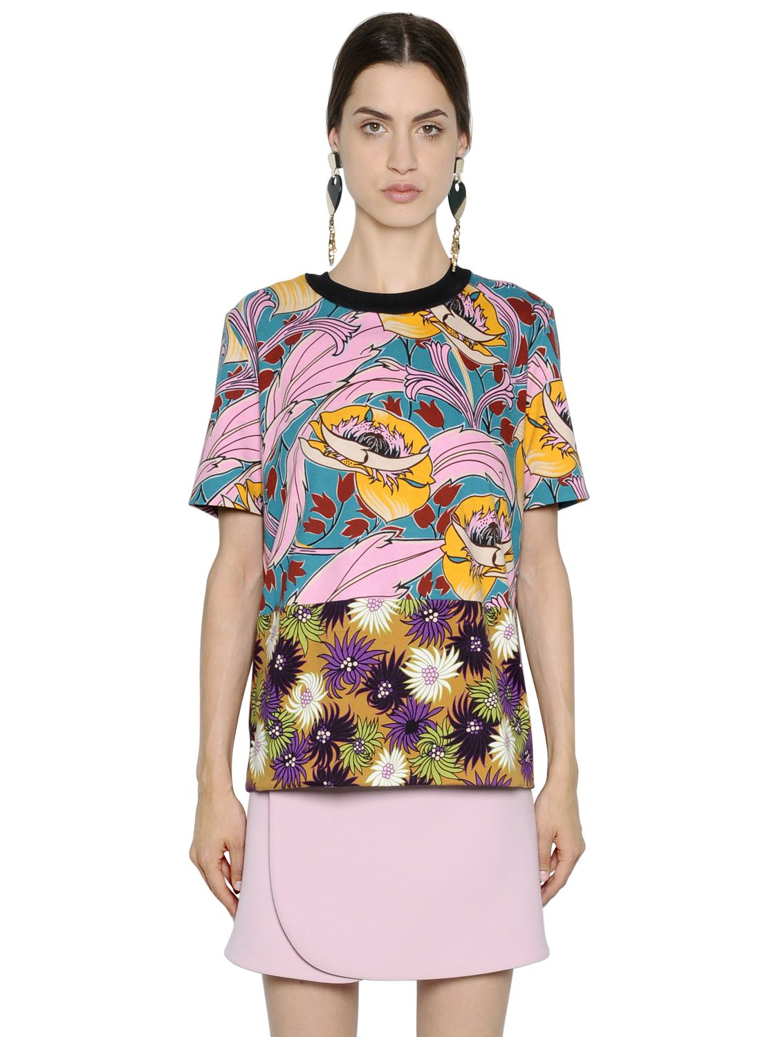 Marni Reversible Printed Cotton Jersey T-shirt - Lyst