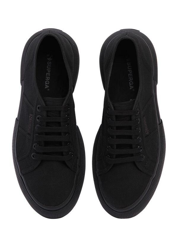 superga black canvas shoes