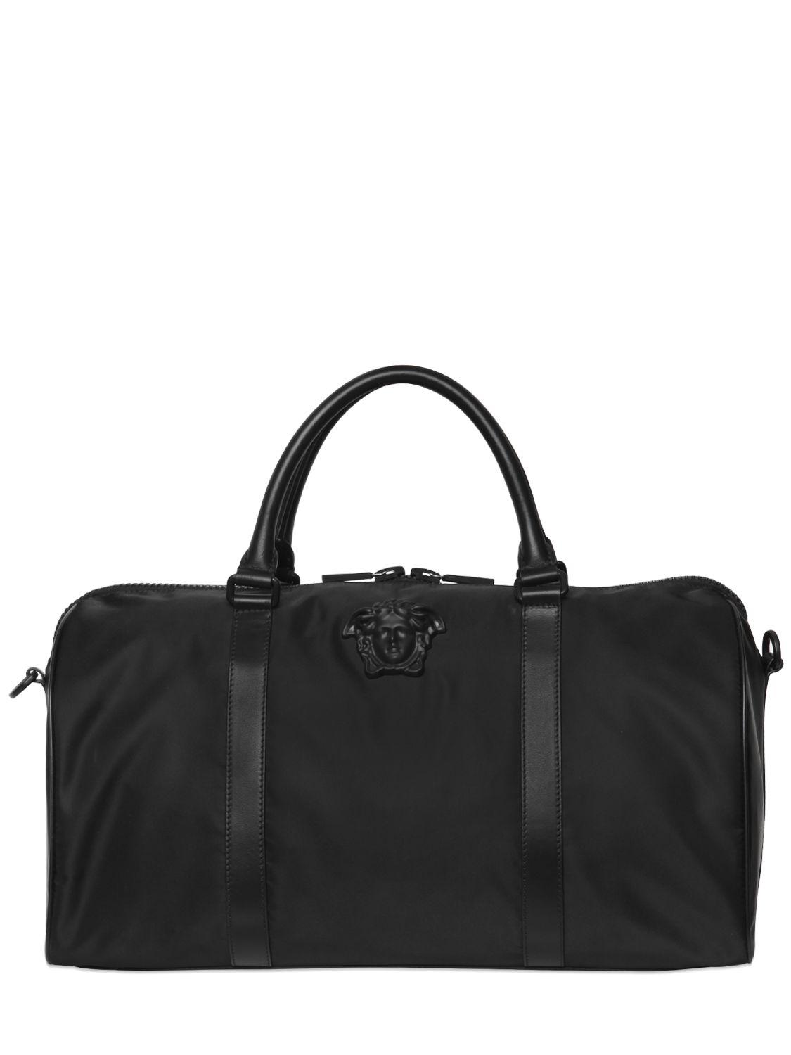 Lyst - Versace Medusa Nylon Duffle Bag in Black for Men