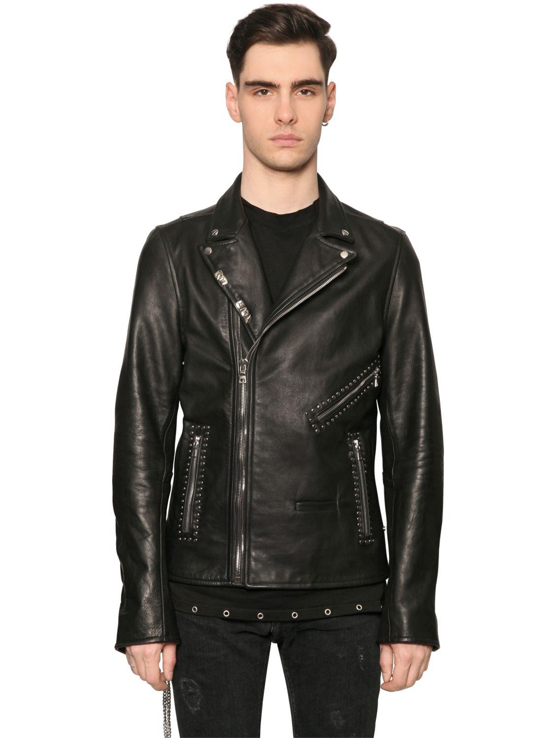 Lyst - Rta Denim Vest & Leather Biker Jacket in Black for Men