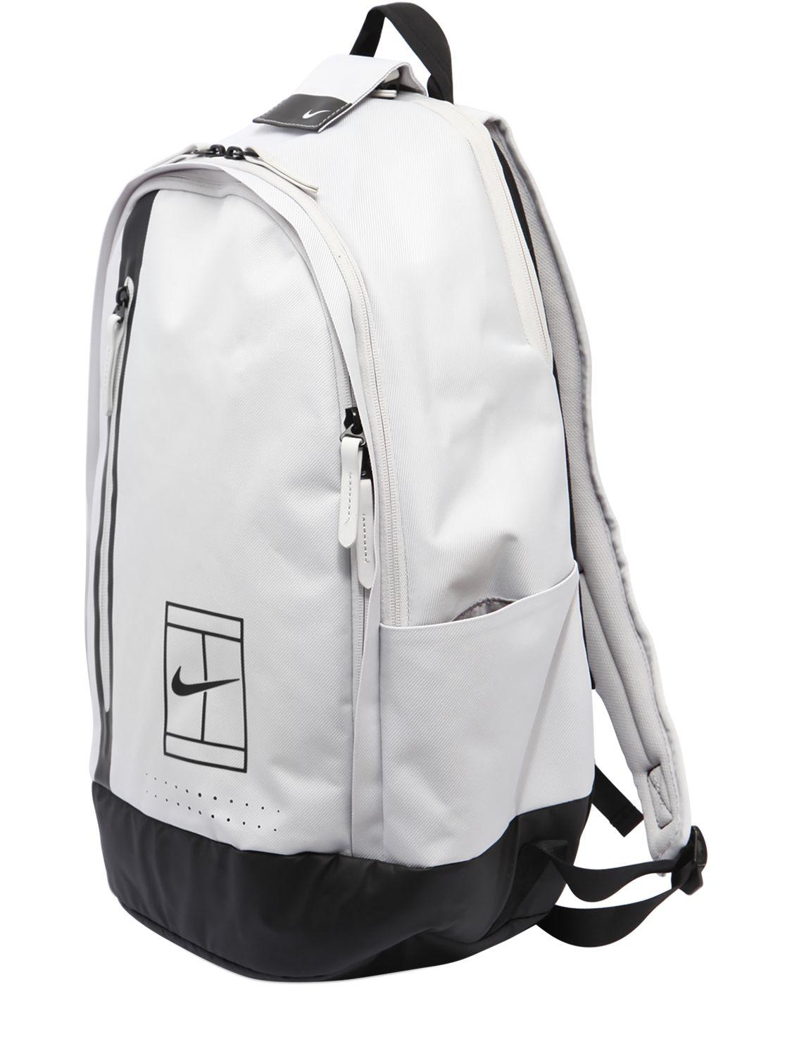 nike court advantage tennis backpack white