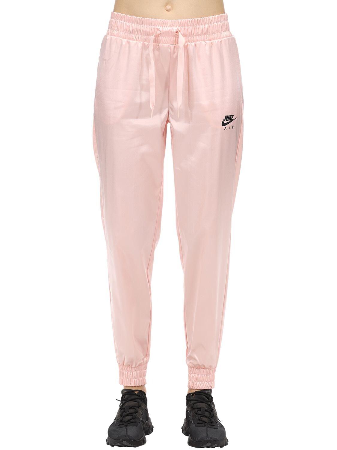 pink satin trousers