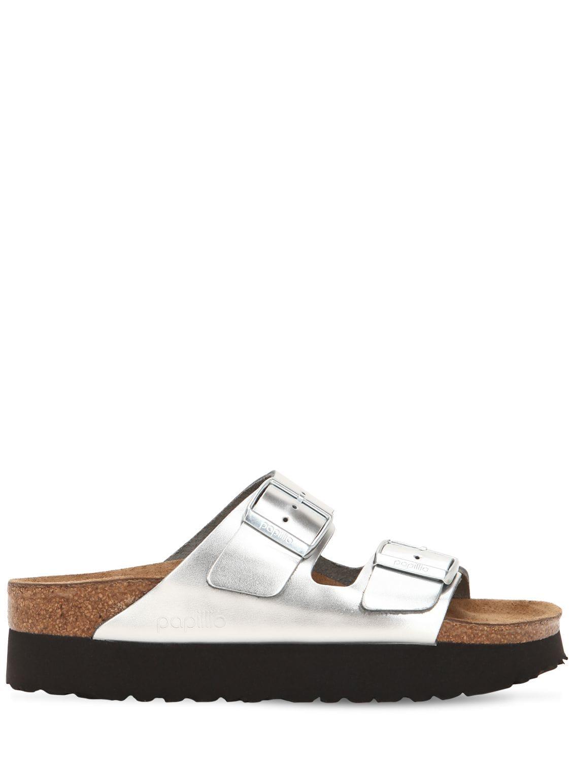 Birkenstock Papillio Arizona Platform Sandals in Metallic - Lyst