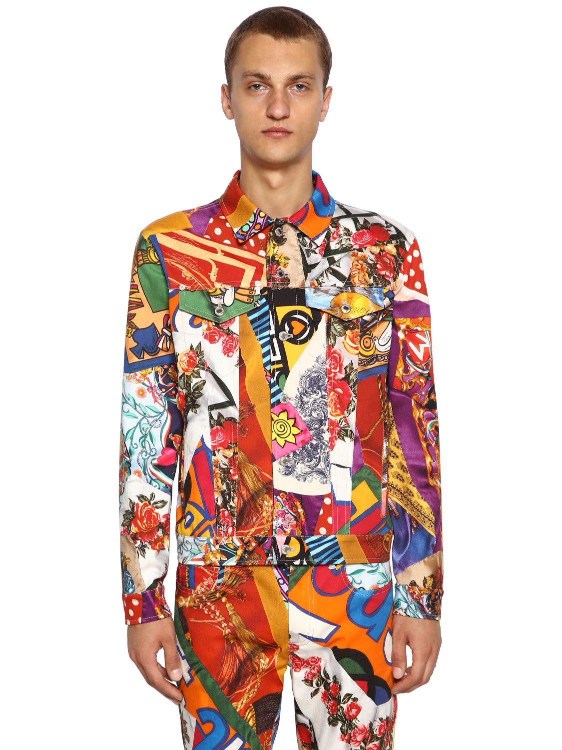 Lyst - Moschino Archive Printed Cotton Casual Jacket for Men