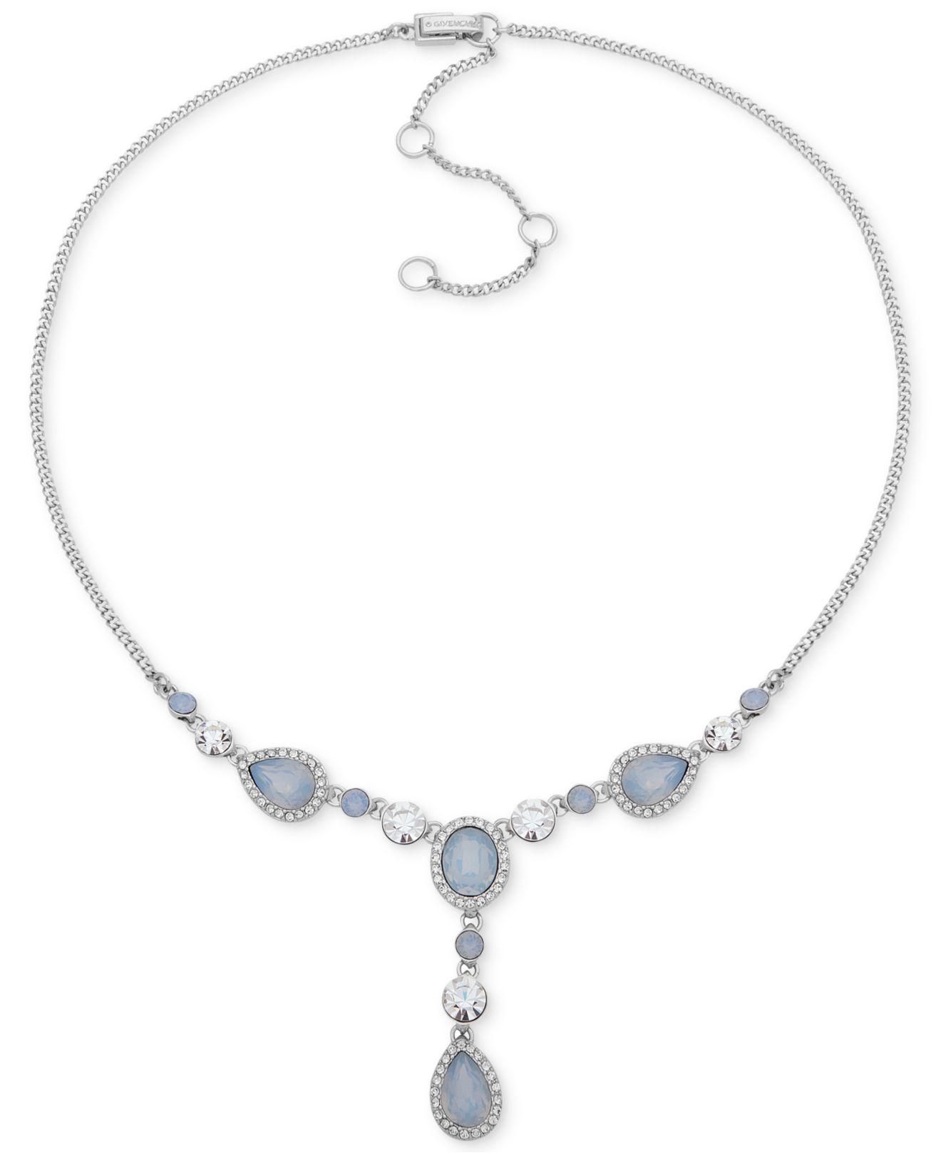 Lyst - Givenchy Crystal & Stone Lariat Necklace, 16