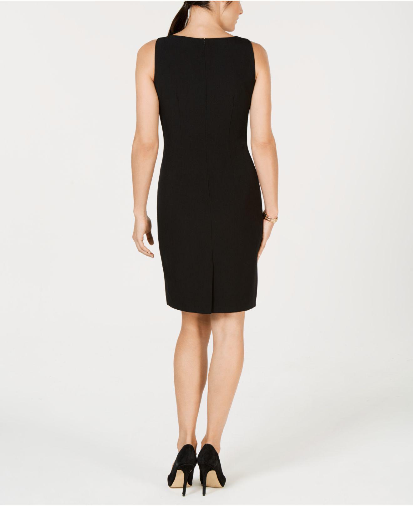 Lyst - Kasper Embellished Sleeveless Sheath Dress in Black