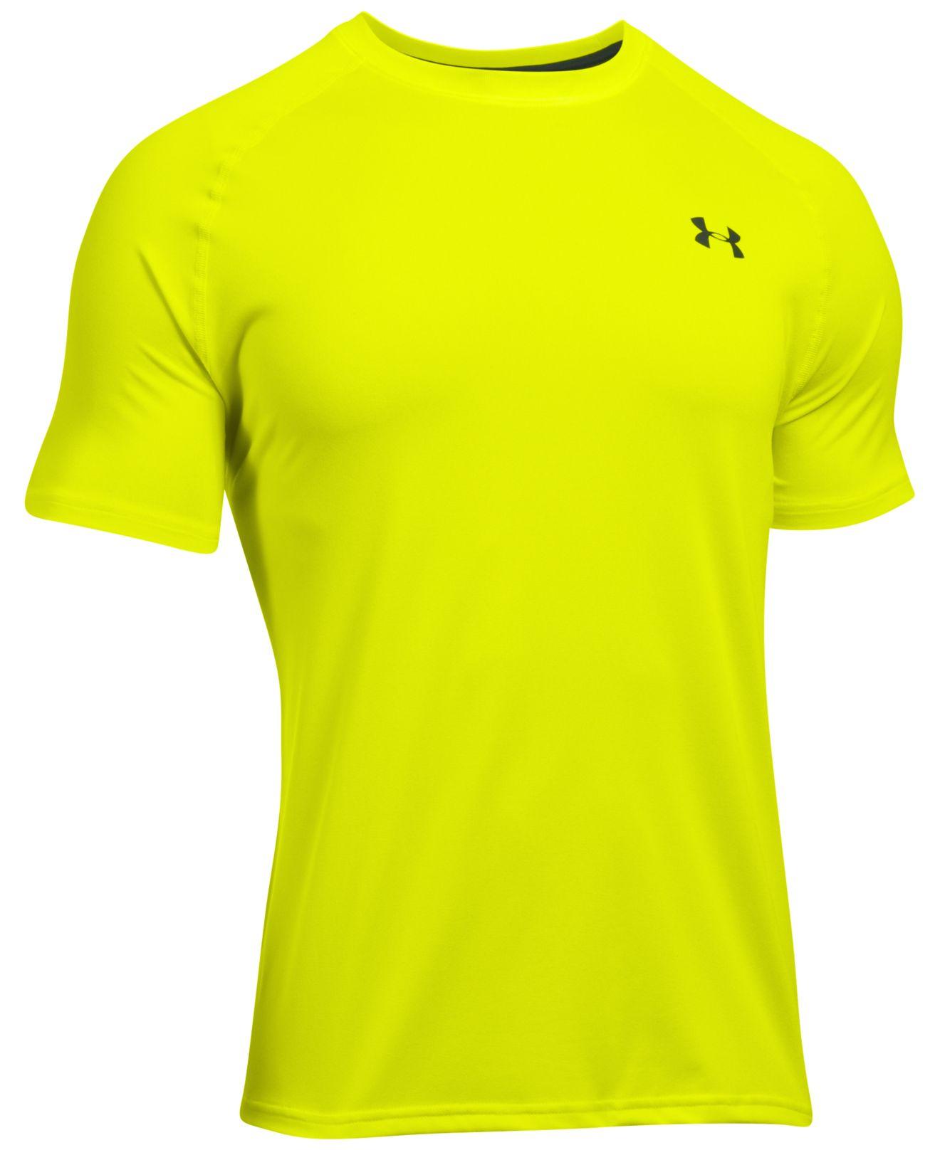 Lyst - Under Armour Tech Short Sleeve T-shirt in Yellow for Men