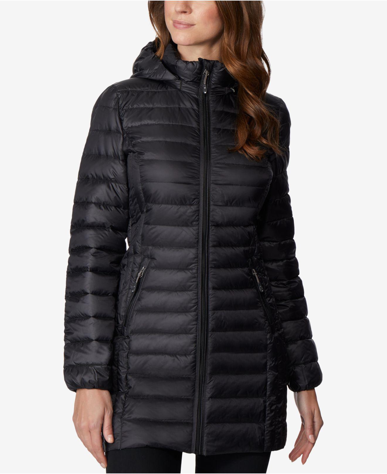 32 Degrees Hooded Packable Down Puffer Coat in Black - Lyst