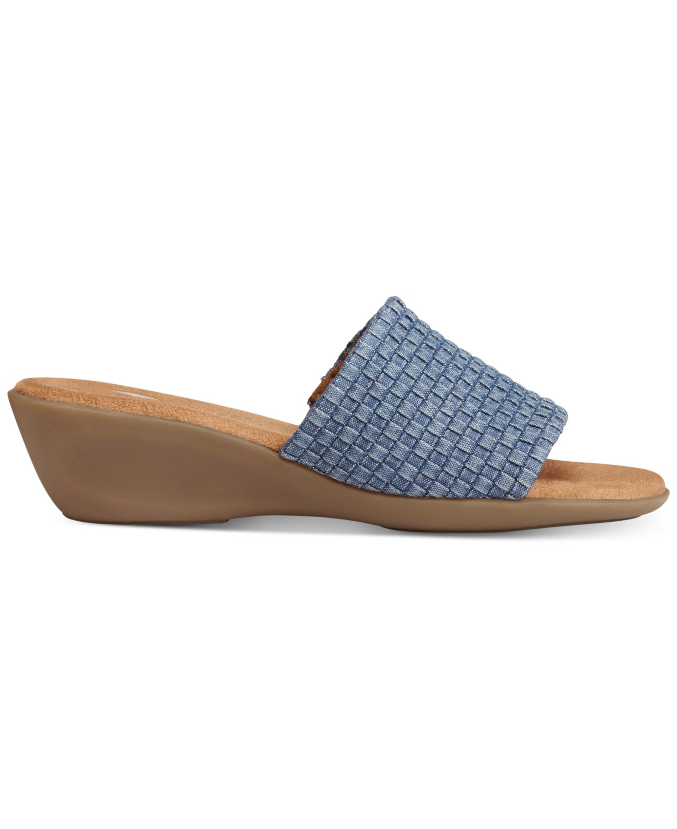 Aerosoles Badminton Wedge Sandals in Blue (Denim Fabric) - Save 16% | Lyst