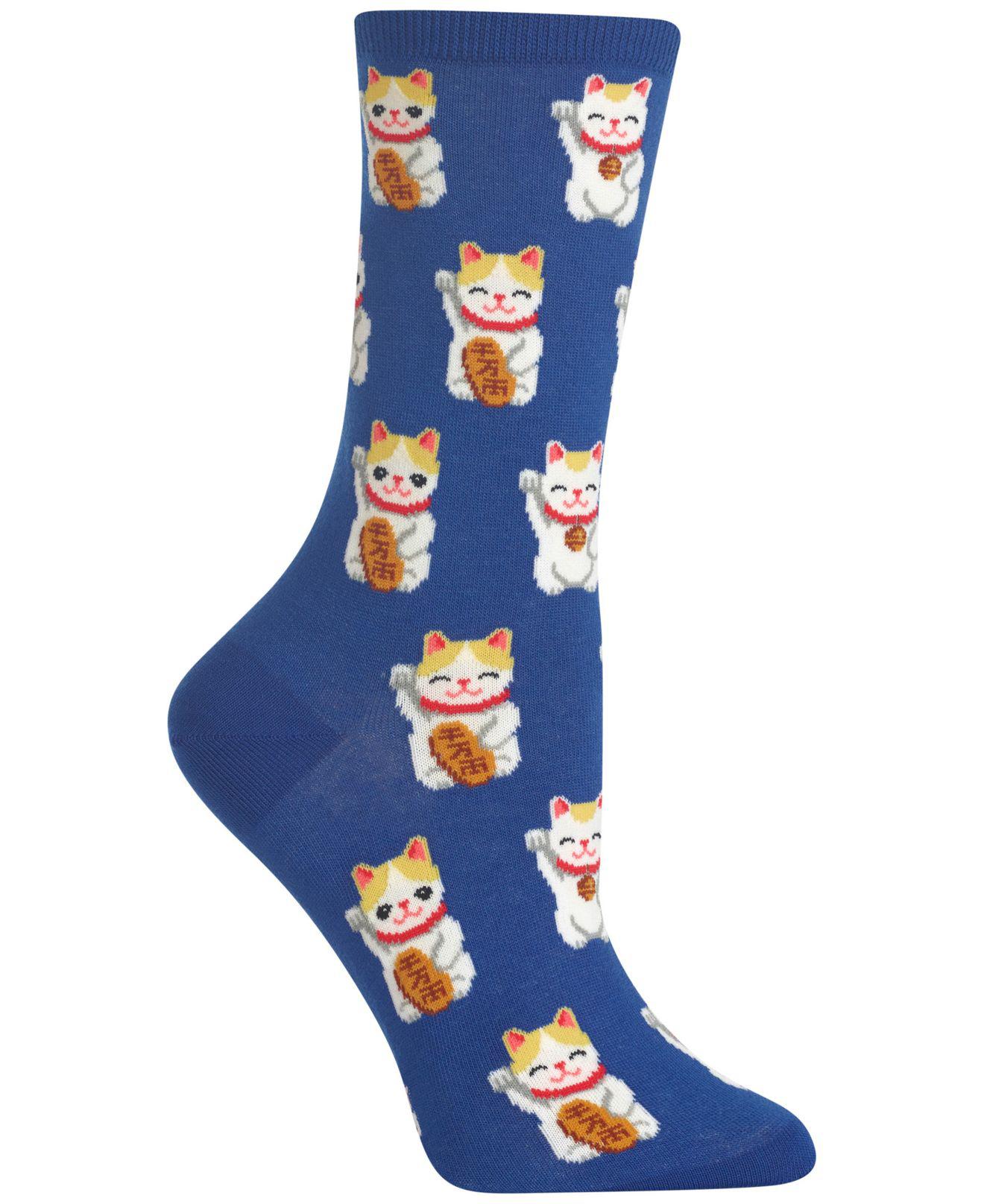 Hot Sox Collection Great Wave Trouser Sock Art by Hokusai Shoe Size 4-10.5