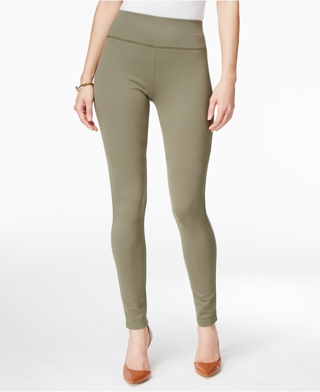 olive green pull on pants