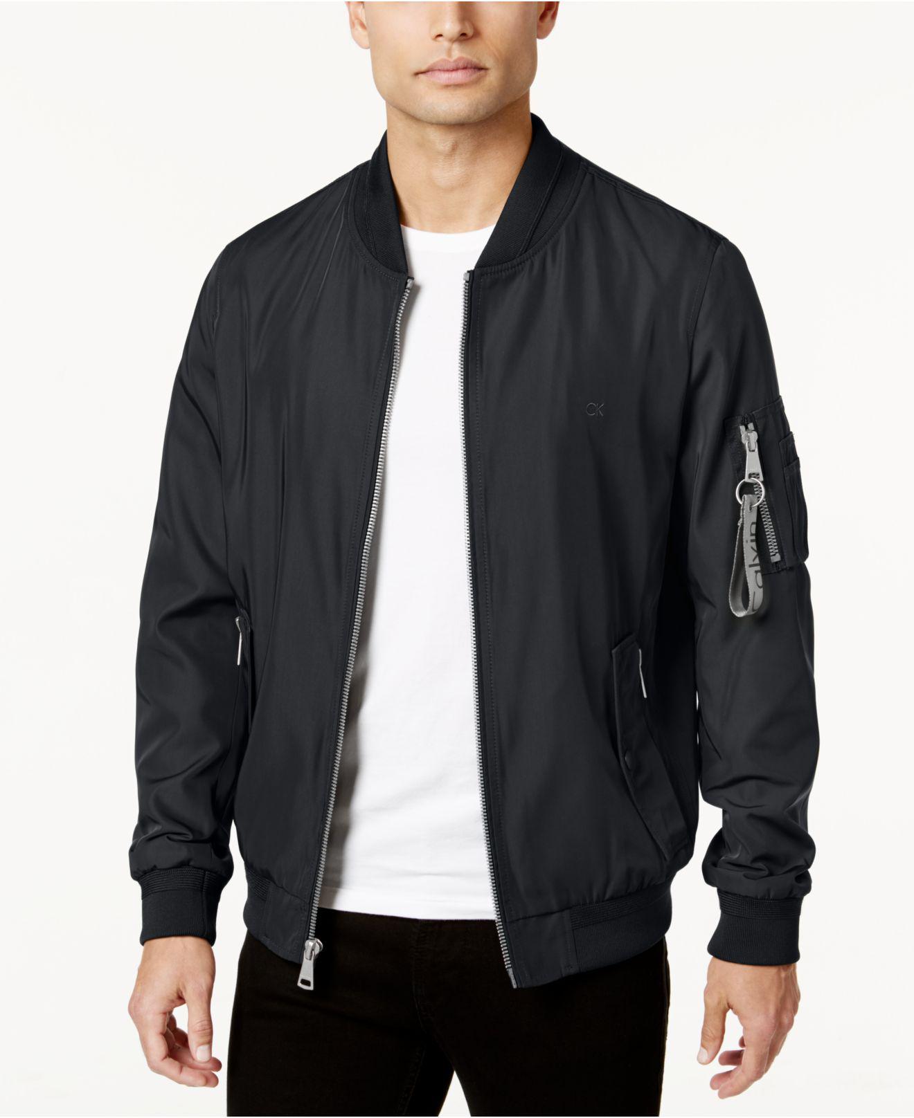 Lyst Calvin Klein 205w39nyc Men S Panorama Flight Jacket In Black Gallery Previously Sold At Macy S Men Kimono Jackets