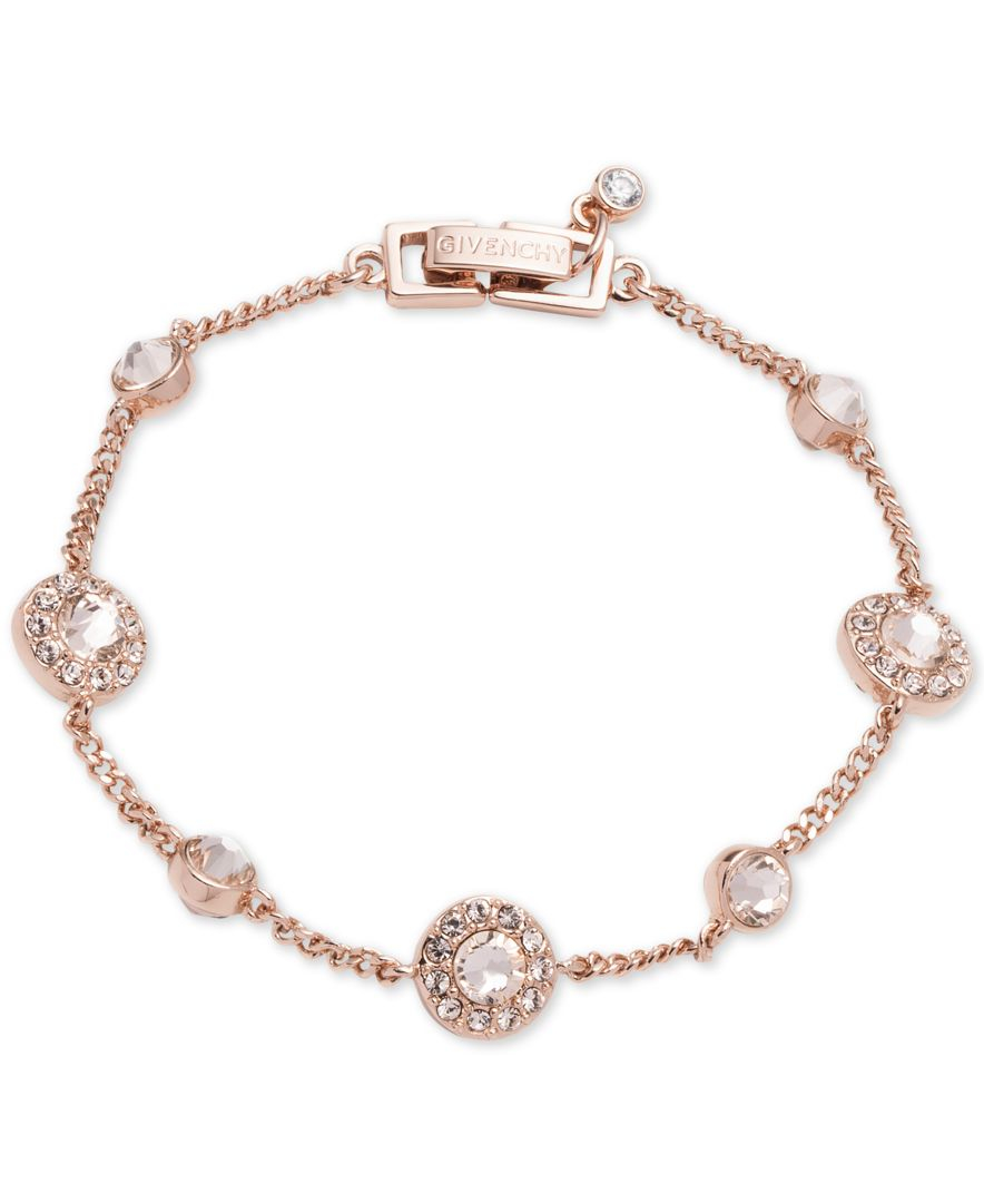 Givenchy Silver-tone Pave Bracelet in Pink | Lyst