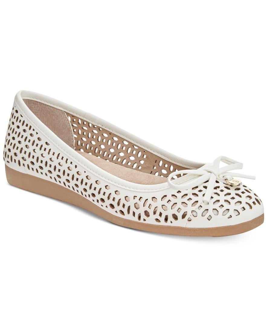 Giani bernini Odeysa Memory Foam Ballet Flats, Only At Macy's in White ...