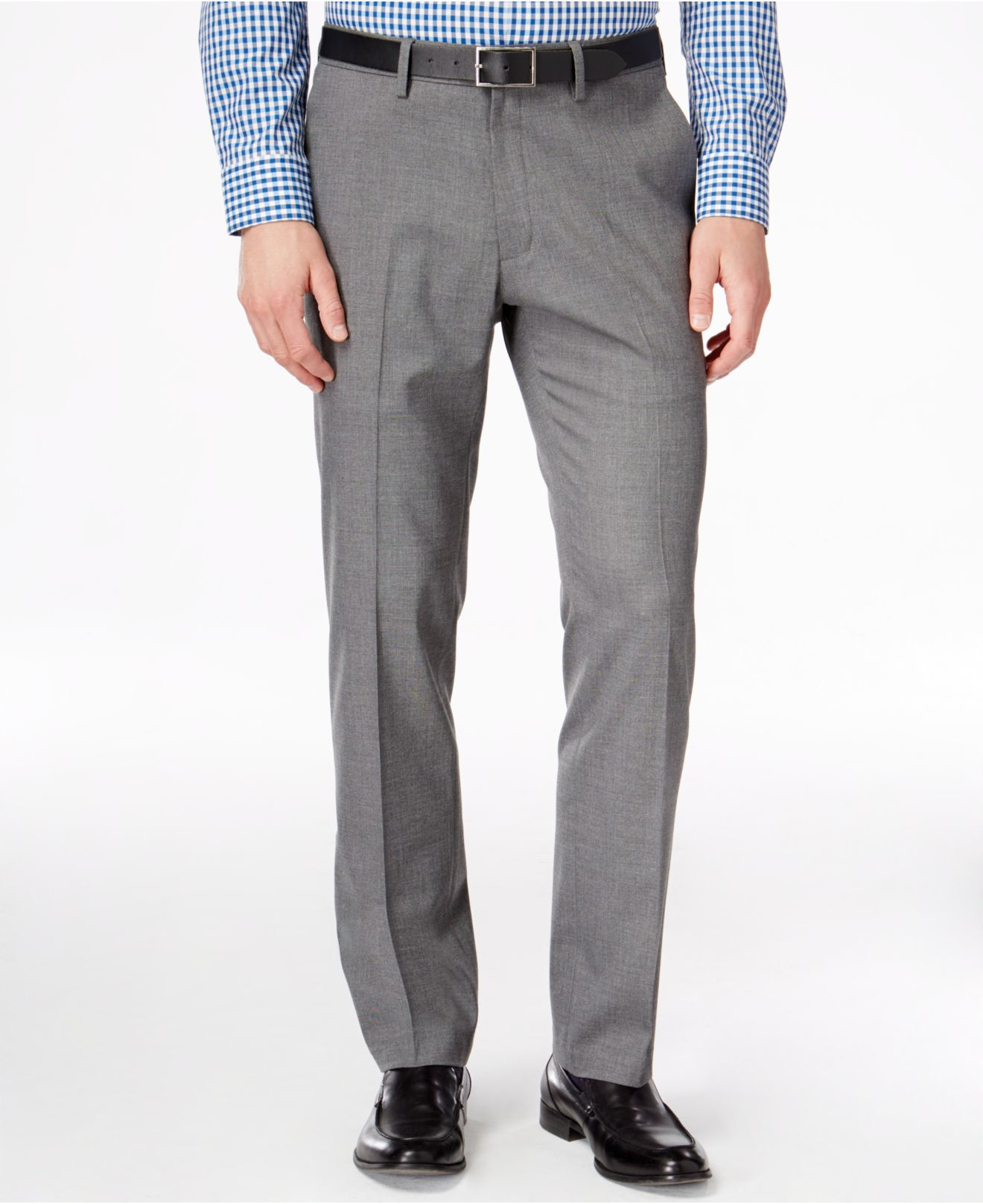 Kenneth cole reaction Men's Slim-fit Stretch Dress Pants in Gray for ...