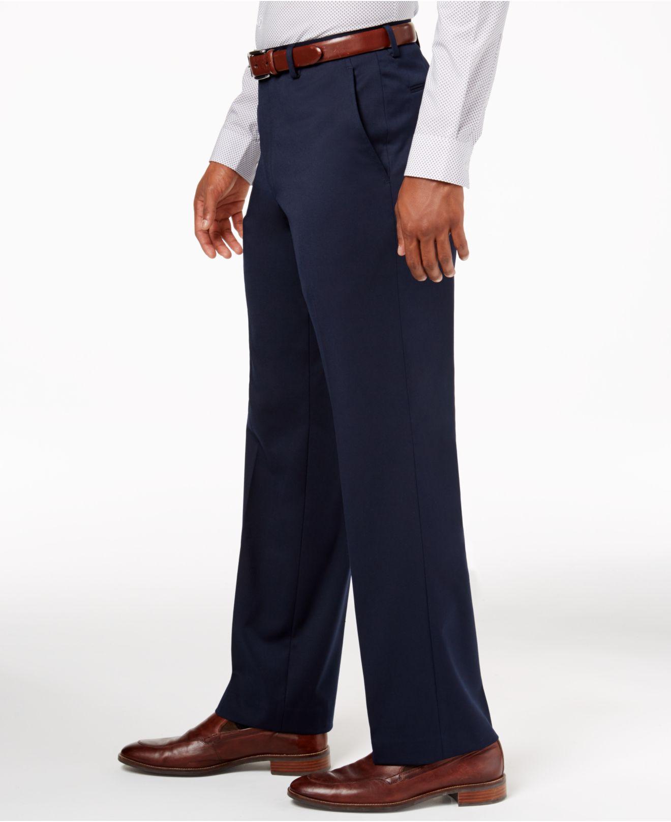 Alfani Men's Traveler Navy Solid Classic-fit Pants in Blue for Men | Lyst