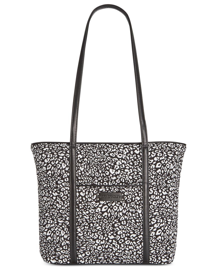 Vera bradley Small Trimmed Vera Tote in Black (Camocat) | Lyst