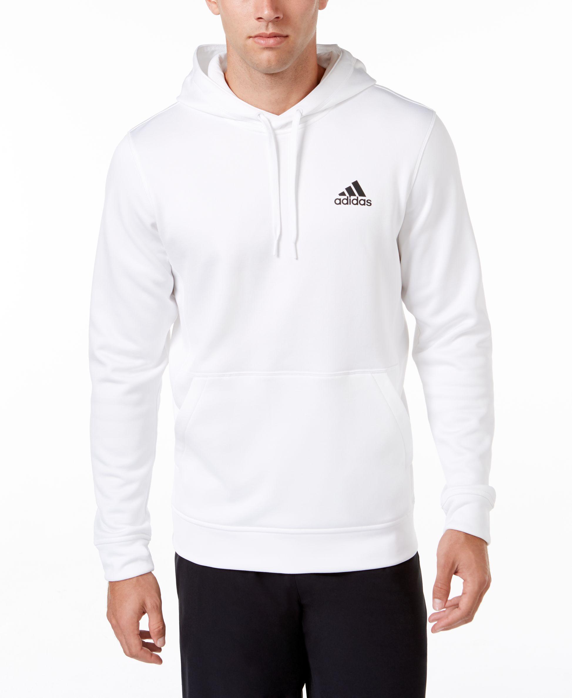 white hoodie mens adidas