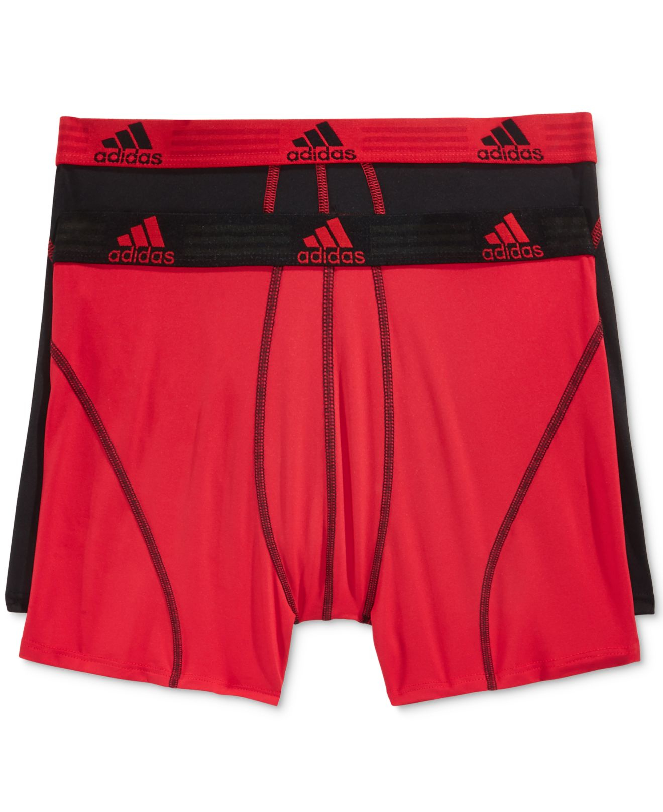Adidas originals Men's 2-pk. Climalite Performance Boxer Briefs in Red ...