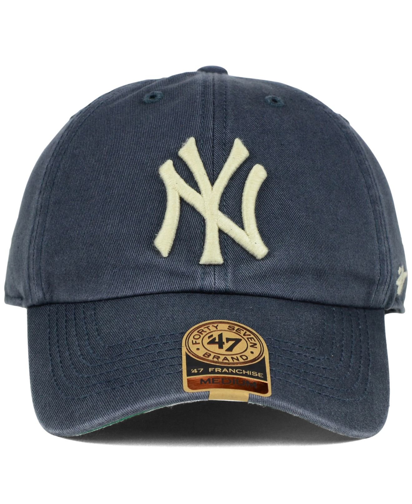 47 brand New York Yankees Vintage Franchise Cap in White for Men | Lyst