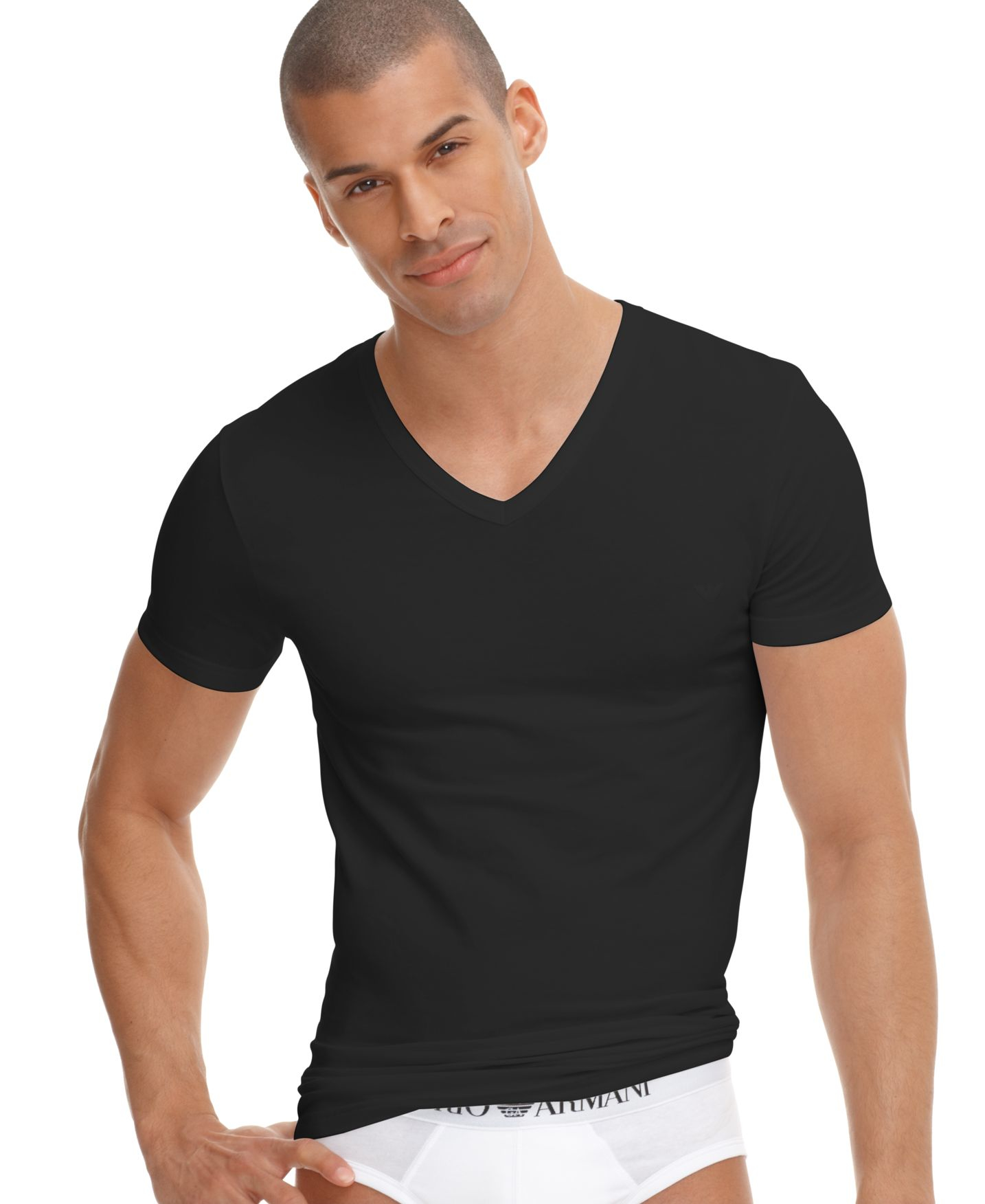 Best Men's V Neck Undershirt - ohh-akusayangkamu