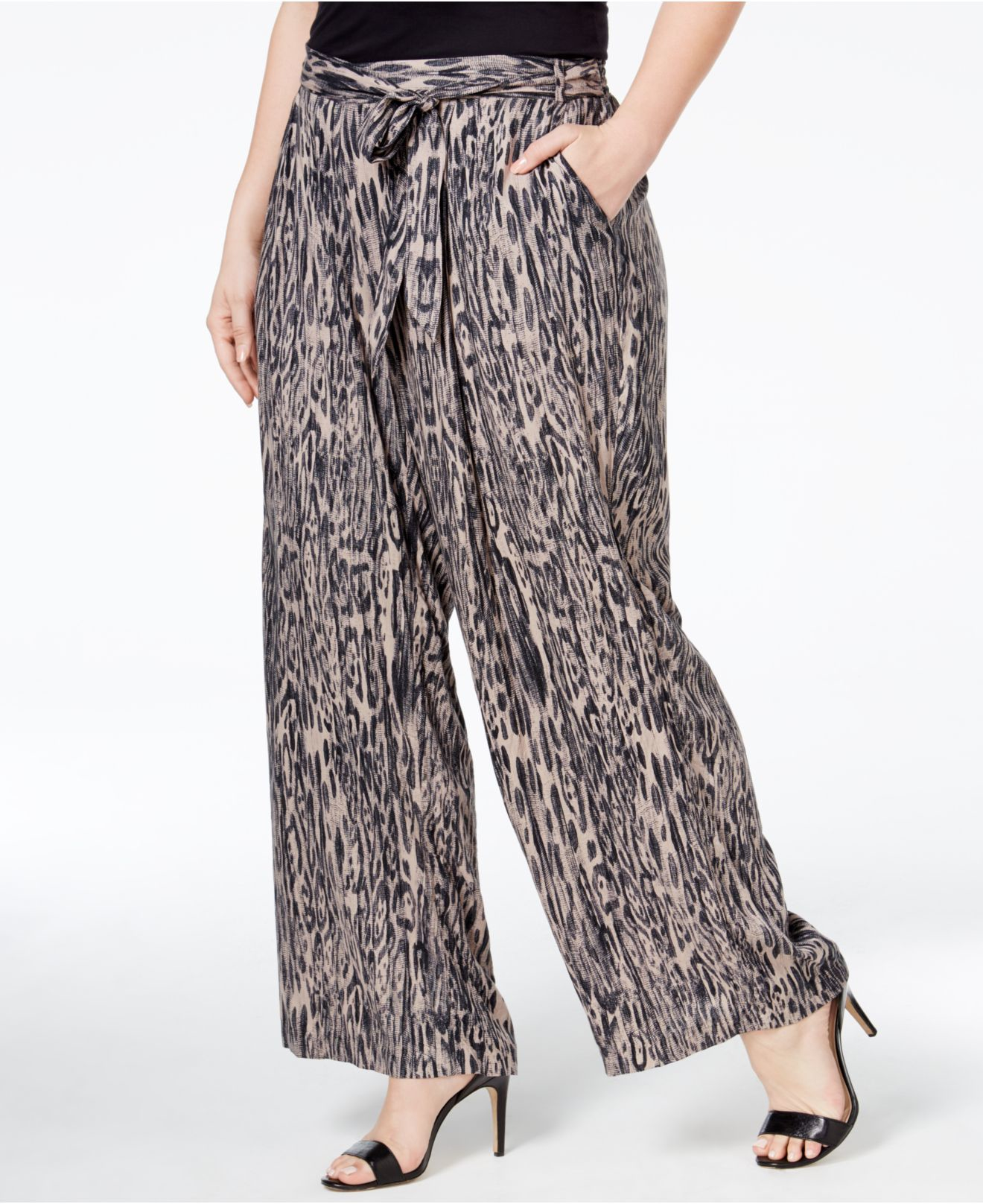Lyst Jessica Simpson Plus Size Lany Printed Palazzo Pants In Black