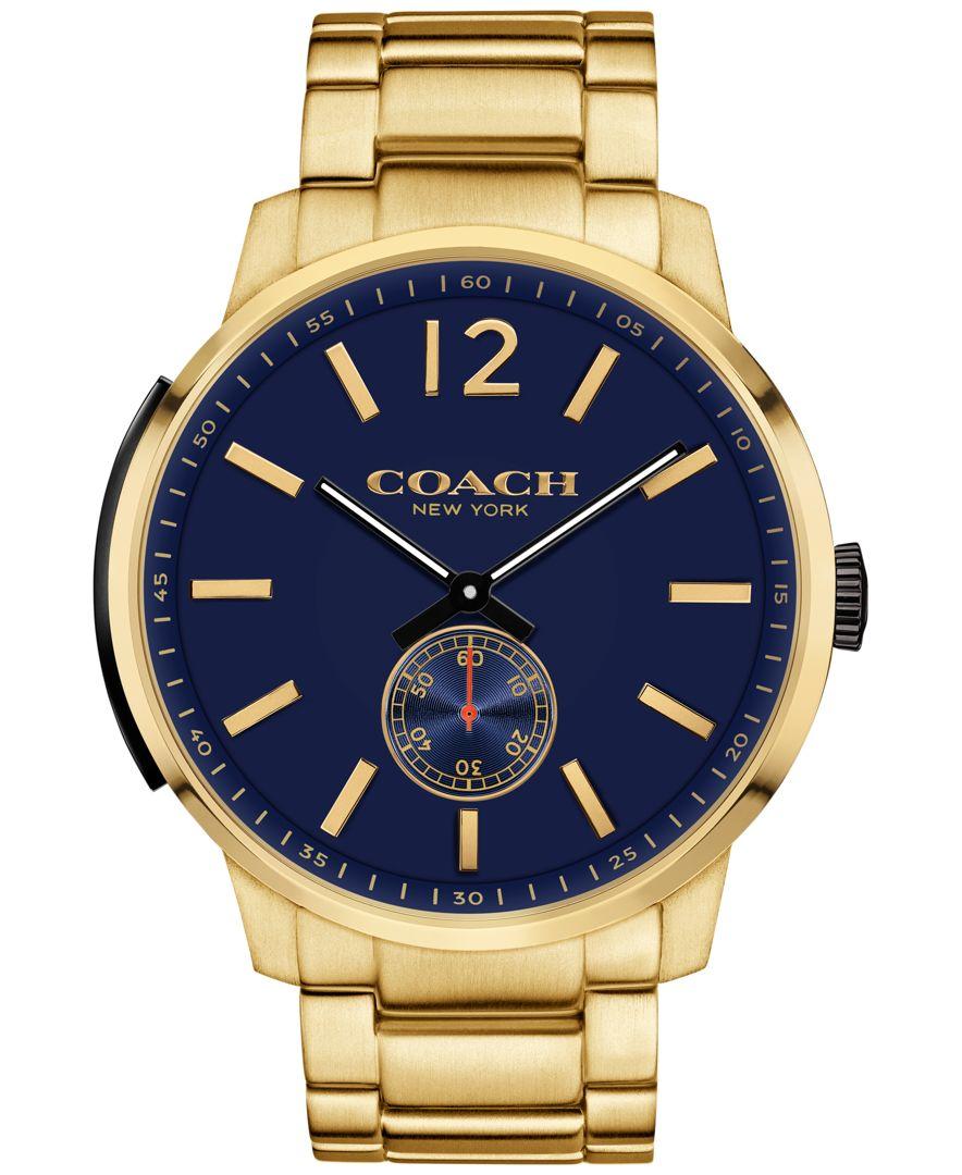 Lyst Coach Men's Bleecker Goldtone Stainless Steel Bracelet Watch