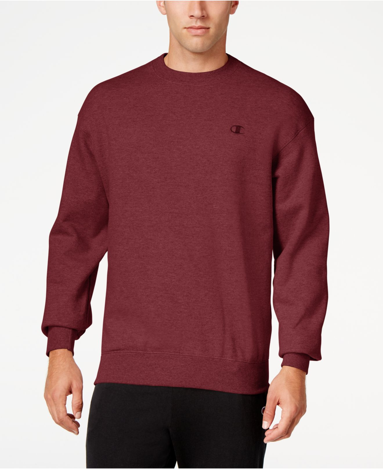 Champion Men's Powerblend Fleece Sweatshirt in Red for Men | Lyst