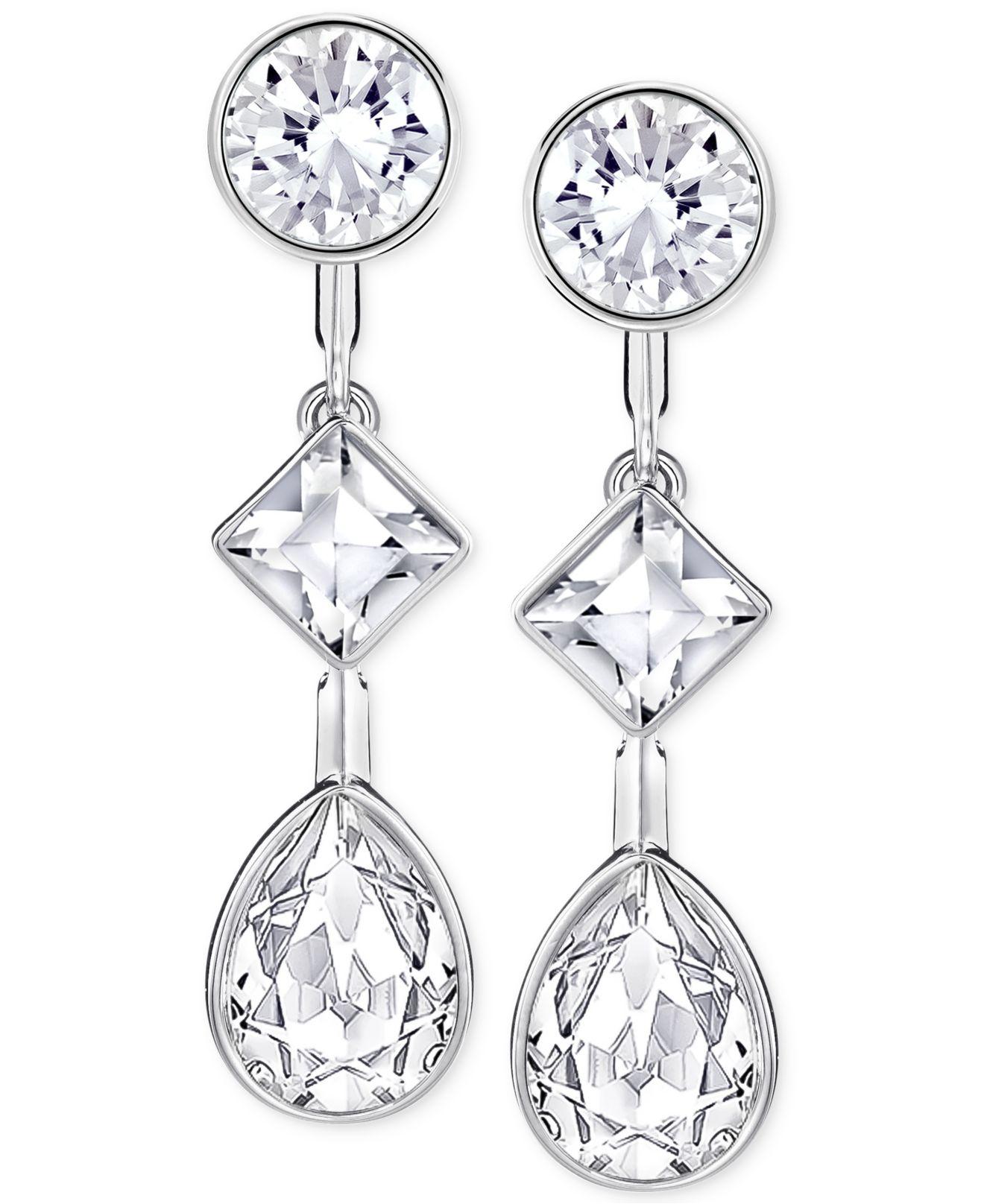 Swarovski Multicrystal Earring Jacket Earrings in Metallic Lyst