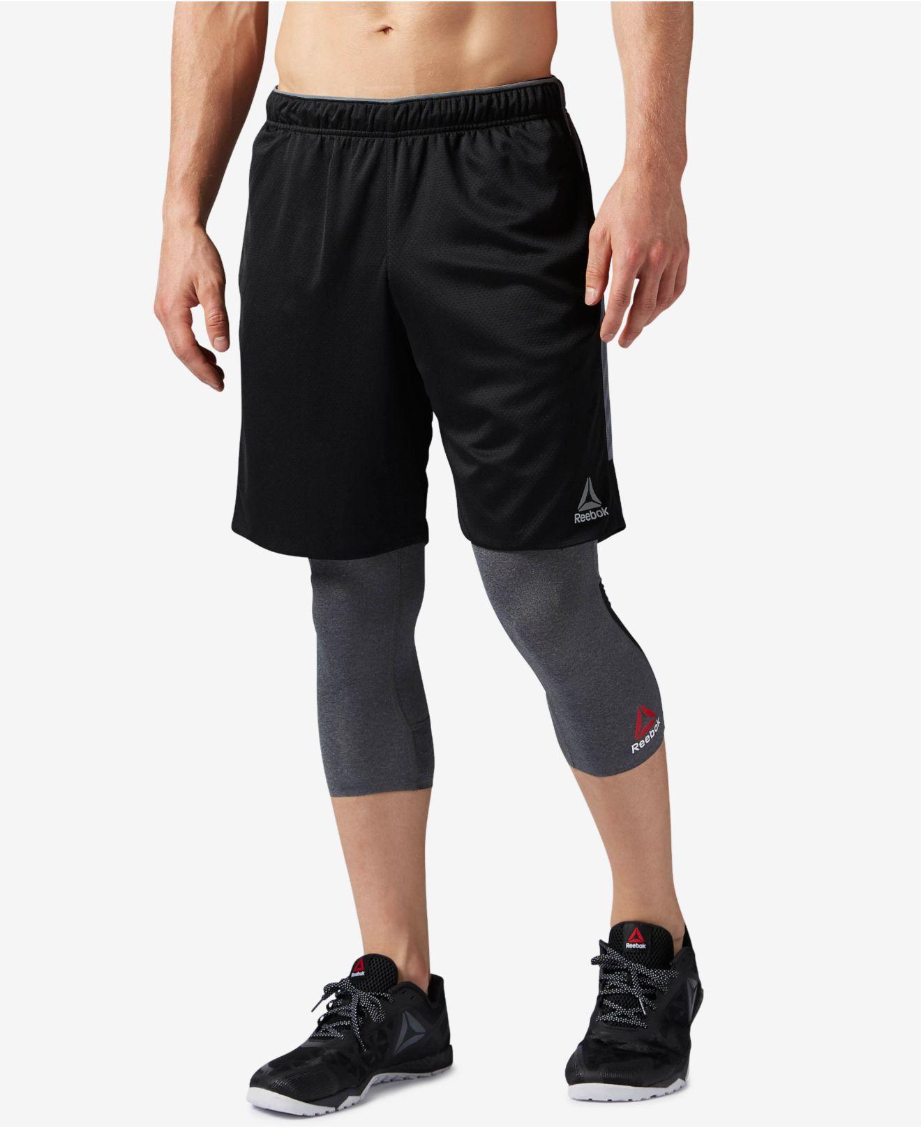 Lyst - Reebok Men's Workout Shorts in Black for Men