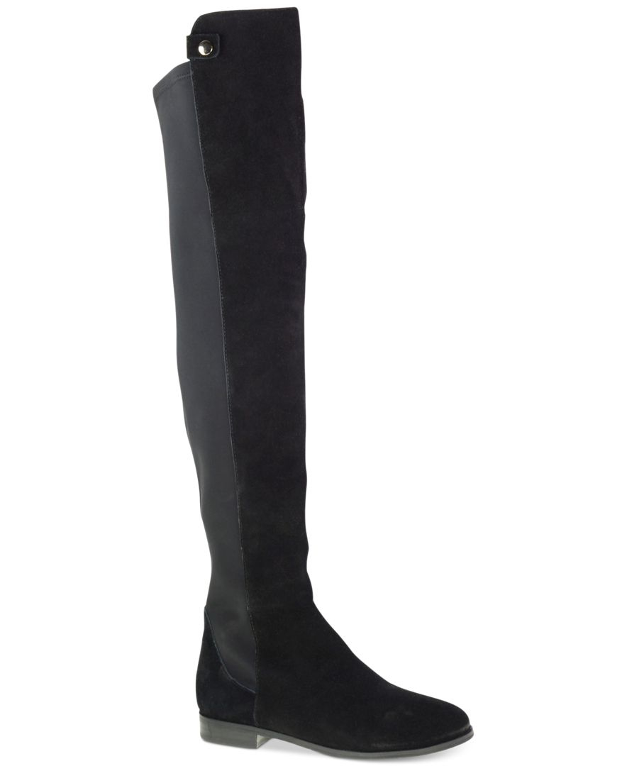 Chinese laundry Robin Over-the-knee Pull-on Boots in Black (Black Suede ...