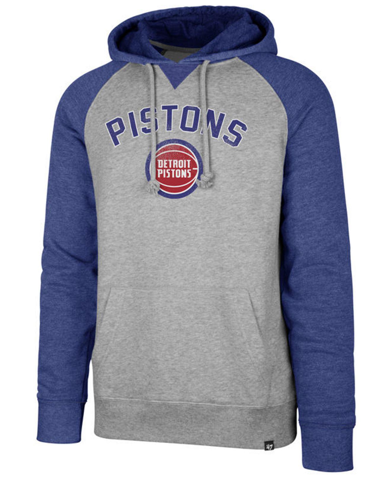 Lyst - 47 Brand Detroit Pistons Match Raglan Hoodie in Blue for Men