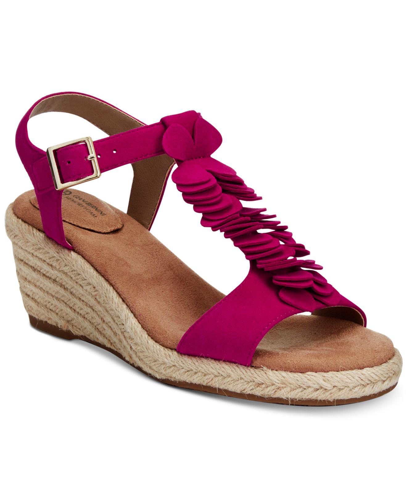 Lyst - Giani Bernini Fayee Memory Foam Wedge Sandals, Created For Macy ...