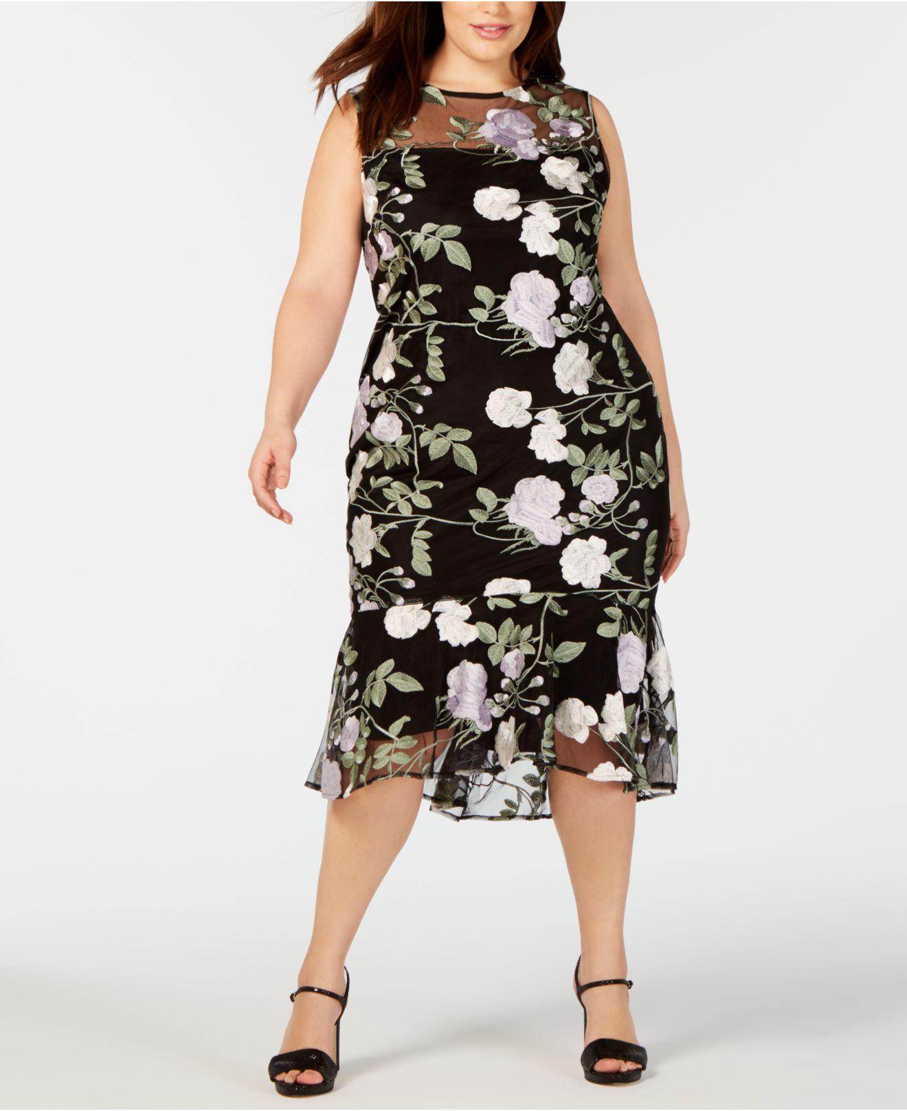 macys white floral dress