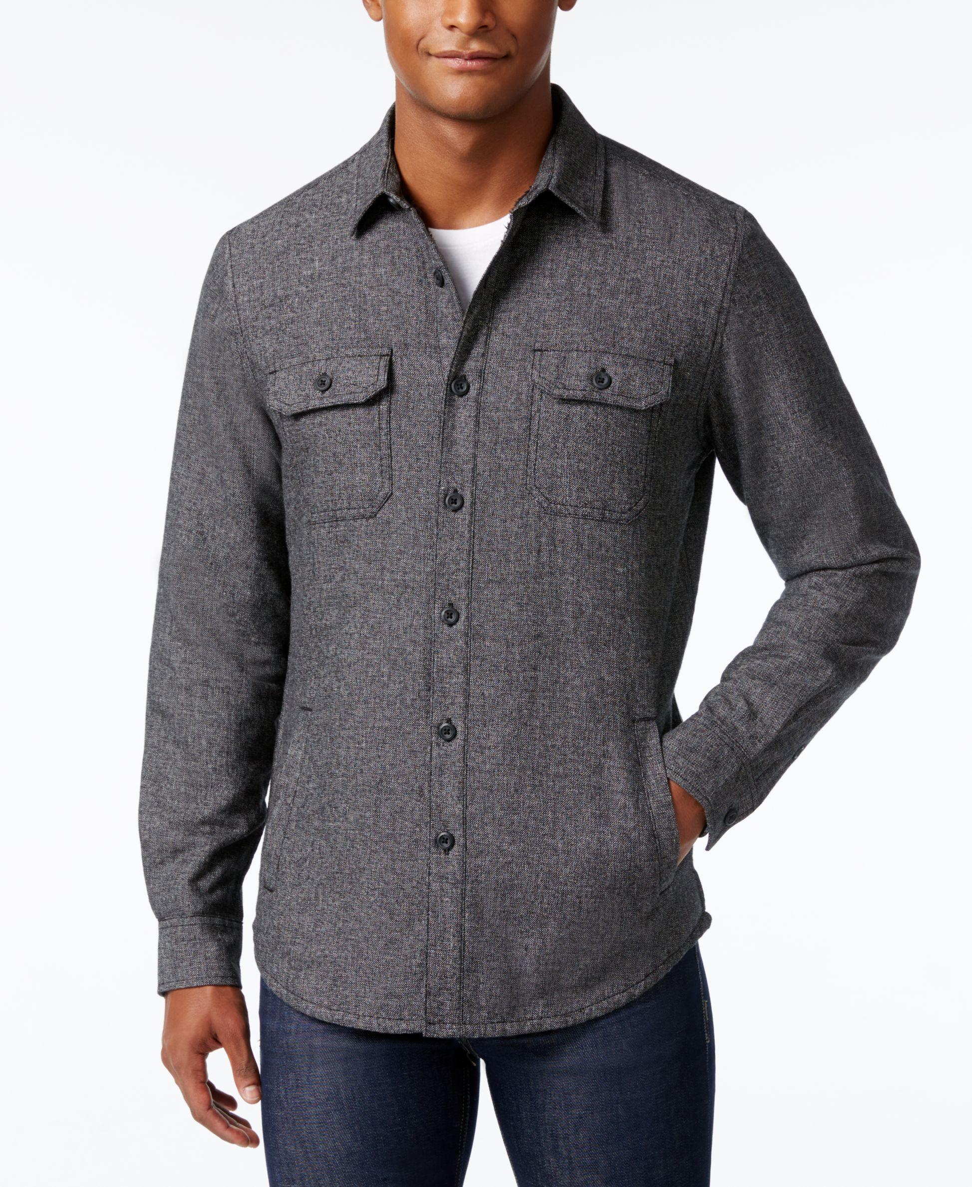 American rag Men&#39;s Shirt-style Jacket, Only At Macy&#39;s in Black for Men | Lyst