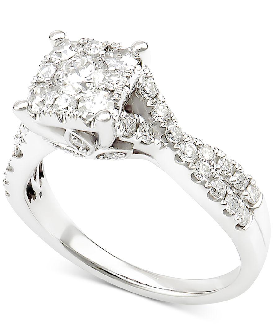  Macy s  Diamond Crisscross Engagement  Ring  1 1 4 Ct T w 
