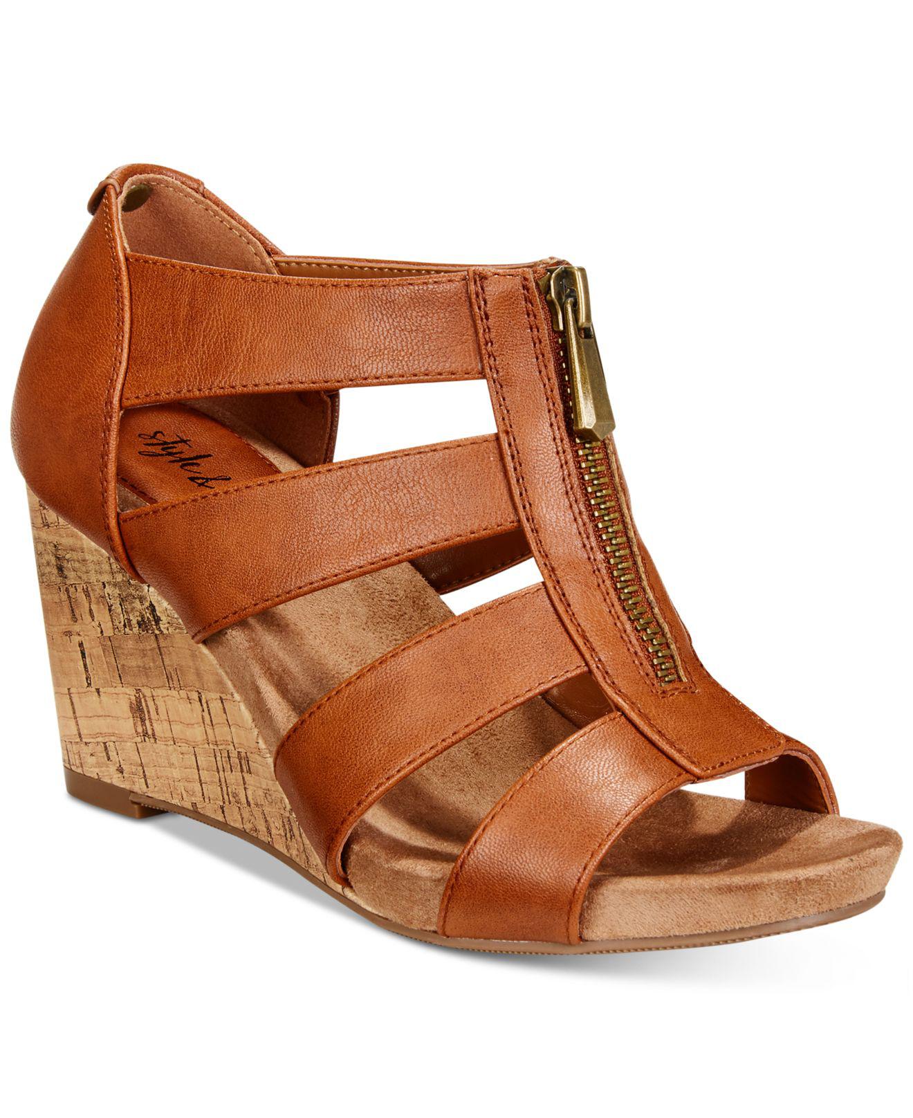 Lyst - Style & Co. Fettee Platform Wedge Sandals, Created ...